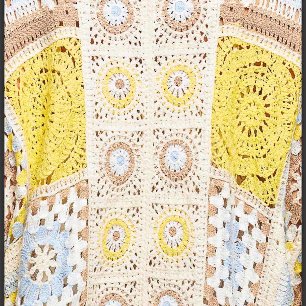 391 ❤️POL crochet relaxed fit one size cardigan sweater - Picture 2 of 5